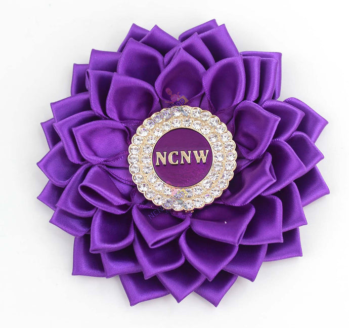 Deluxe Fancy Flower Brooch - Purple or Yellow