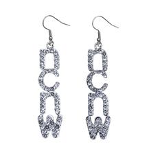 Bling drop earrings (silver or gold trim) - NCNW